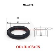 NBR 고무 O-링 개스킷 두께 CS 0.8mm 0.031 인치 씰 링 ID, 21 ID 4mm