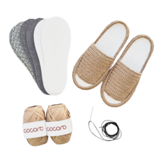 뜨개 룸 슬리퍼 페이퍼 패키지, L (실측길이 260mm), 이너펠트 브라운(002), 인디베이지(502)