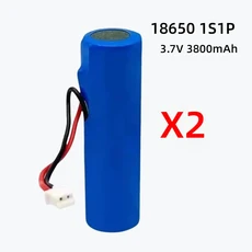 3.7V 3800mAh 리튬 이온 충전식 배터리 18650 1S1P 팩 비상 조명 스피커 블루투스 DIY 라인 플러그, 03  2pcs