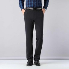 春秋彈力休閒褲男寬鬆直筒西裝褲加絨男士商務西褲西服正裝長褲