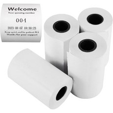 57mm 열지 캐시 레지스터 POS 영수증 용지 2 14 열 프린터가 번호표 4롤을 받을 수 있도록 합니다 4 ROLLS 57MM PAPER, 4개