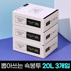 새니피아 쇽 분리수거 비닐봉투 100p, 20L, 3개
