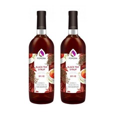 포모나 블랙티 홍차 시럽 1000ml 2개세트, 1L, 2개