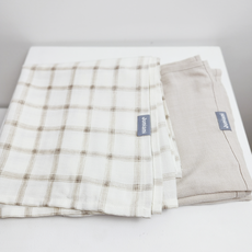 식물성 애착이불 린넨 모달 신생아 블랭킷 주니아니, 체크