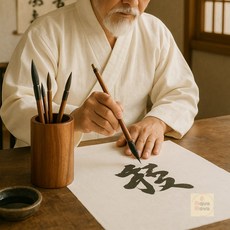 [아쿠아노바] 원목 붓통 붓보관 서재 서예 고급 붓꽂이 아카시아나무, 1개, 7개