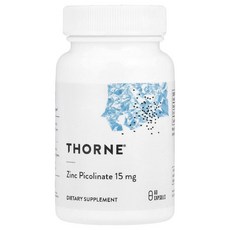 쏜리서치 아연 징크피콜리네이트 미네랄 Thorne Zinc 15mg 60캡슐, 60정, 1개