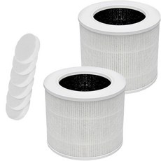 [ 1264561 ] Goodsby 2팩 교체용 Levoit 코어 미니 3-in-1 트루 헤파 H13 필터 아로마 스폰지 패드 포함 공기 청정기 LEVOIT 미니-RF 부품, 5" x 12" x 6"