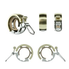 Knog Oi Luxe 鈴鐺 黑/銀/金 管徑22.2mm 鋁 黃銅 體積小 聲音響亮清脆 簡單安裝 車鈴, 1個, 金色