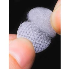 접착 테이프 투명 까슬이 버클 1.5cm 원형 찍찍이, 2.5cm 화이트 후크 화이트 헤어라인, 1개