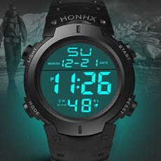시계 레져 전자 남자 남성 디지털 LED 스포츠 방수stu5+6xRA