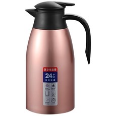 保溫24H不鏽鋼雙層真空保溫壺, 玫瑰金, 1入, 2L