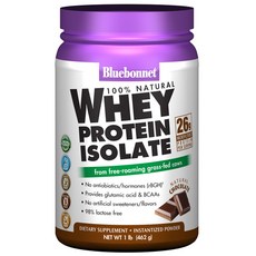 Bluebonnet 分離乳清蛋白粉 巧克力口味, 462g, 1罐