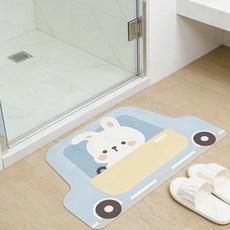Tyrafry 고무 욕실 매트 빠른 건조 미끄럼 방지 욕실 매트 흡수력이 뛰어난 욕실 매트 즉석 건조 욕실 매트 욕실 바닥 샤워 싱크대용 샤워 매트 관리가 쉬운 토끼, Tyrafry 고무 욕실 매트, 빠른 건조 미끄럼 방지