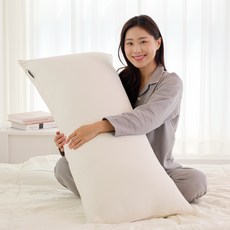 끌어안기 딱 좋은 크림 대형 바디필로우 방수형, 바닐라 크림