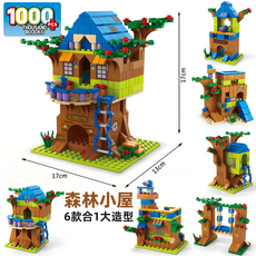 THOUSAND BLOCKS 消防車積木 1000pcs 6合1消防車大集合, 樹屋, 1個