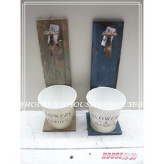 House傢飾 zakka 南法田園鄉村風格 Loft工業風 水龍頭造型壁掛花器 (可掛可立) 2款, 1個, 藍