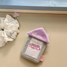 少女玩心 原創小房子毛絨卡套 校園飯卡拍立得追星專輯小卡收納掛件