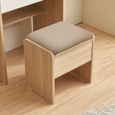 파로마 이프 라온 수납 스툴 다용도 화장대 의자, 오크, 1개