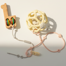 말랑베이비 실리콘 멀티 스트랩 홀더, 1세트, 밀크롱