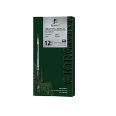 스케치 그림 목탄 흑연 혼합 미술 드로잉 문구, 1개, 2. 12pcs