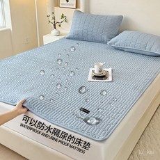 靜音款防滑韓版嬰兒隔尿墊 防水隔尿墊 竹纖維三層隔尿墊 寵物墊 生理墊 保潔墊, 都市星灰丨麗莎質感魅力,90x200A類母嬰級防水隔尿單牀墊, 1個