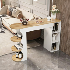 현관 콘솔 럭셔리 콘솔 테이블, 원목색