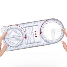 도형 정렬 보조기능 강화된 기하측정 눈금자 자 구성, 기본, 1개