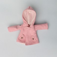 지거 Zsiga 1/8 액션 인형 재킷 가지 자매 코트 20cm 갈아입기, 후드 코트 - 핑크