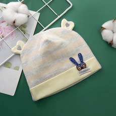 2021新款嬰兒帽子秋冬新款純棉保暖防風男女新生兒可愛寶寶滷門帽