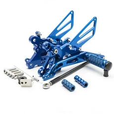 Yamaha YZFR6 R6 2006 - 2023 CNC 알루미늄 오토바이 조정 가능한 리셋 Footpeg Peg 후면 세트 페달, 02 blue