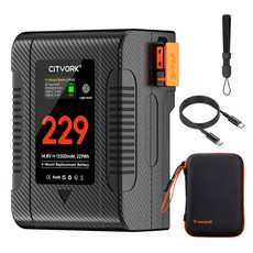 PALO 카메라 캠코더 대형 LED 조명 모니터 스마트폰용 배터리 99Wh 199Wh V-Mount V-Lock, [01] BP-229 Battery