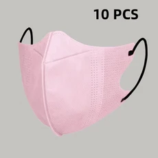 10/100Pcs 3D 보호 마스크 효율적인 통기성 패션 세련된 얼굴 일회용, 14 10pcs white pink