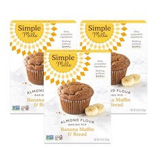 심플 밀즈 아몬드 가루 베이킹 믹스 바나나 머핀 & 브레드 Simple Mills Almond Flour Baking Mix Banana Muffin & Bread Mix -, 1개