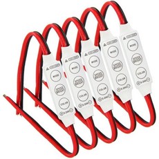 차량 또는 가정용벌브용 스트로브 플래시가 장착된 12V 유선 제어 모듈 5개 흰색