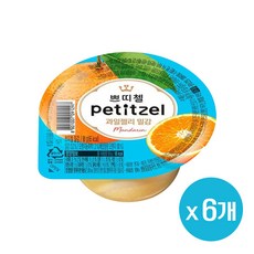 CJ제일제당 쁘띠첼 과일젤리 밀감, 90g, 6개