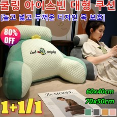 1+1/1 아이스빈 대형 쿠션 다용도 바디필로우 침대 허리받침 등받이쿠션 쿨바디필로우 대형/요추 압력 풀어주기, 코기