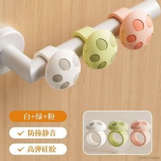 桃園出貨 門把手防撞硅膠靜音保護套家用門後防撞器入戶門把手防撞墊阻門器, 萌趣小蘑菇（門把手防撞圈墊）清新麥芽綠,高品質硅膠（3個獨立包裝）, 1個