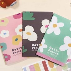 도티포켓 여행노트 여행용다이어리 여행다이어리, 워터플라워