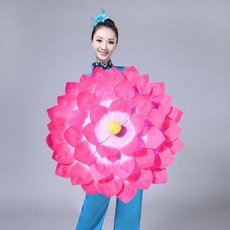 연꽃 해바라기 우산 부채춤 인조꽃 전통 무용 연극 행사 소품, 1개, D. 100CM 연꽃 우산