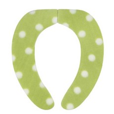 日本製消臭馬桶座墊貼點點款1組入，重複使用除臭，衛浴潔淨安全衛生, 點點綠, 1個