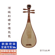 《聯豐樂器》6號頂級刺蝟紫檀琵琶 - 刺蝟紫檀鑲崁牛骨 桃園現貨, 1個