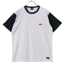 【DICKIES】日本限定 2278-1400-90 電繡布章 短T (拼色白) 化學原宿, 拼色白,L, 1個
