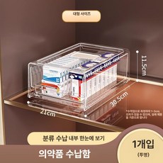 수납장 서랍형 약장 식탁용 주방 키친 수납 정리함 진열장 거실 소형 가구 다용도 공간, 서랍형 대형 1개