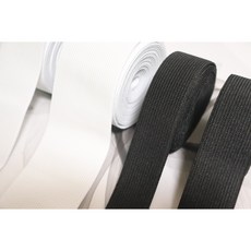 의류부자재 고탄력 코메즈 허리 바지 고무줄 허리고무밴드 10 12 15mm 1롤, 검정, 1개