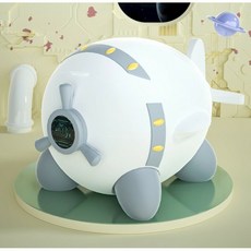 MO寶 兒童造型飛機學習馬桶, 硬墊飛機馬桶-太空銀灰+刷 ()