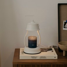 HOOOME 復古款 香氛蠟燭專用融蠟燈 暖燭燈 蠟燭燈 蠟燭暖燈 復古融蠟燈 （送2顆燈泡）, 白色