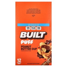 Built Puff Protein Bars Peanut Butter Cup 12 Bars 1.41 oz (40 g) Each, 40g