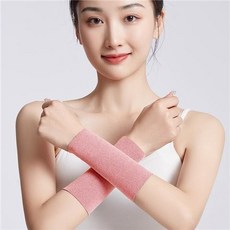 德絨護腕手腕保暖套：針織保暖、透氣運動、四季時尚手腕關節保護, 粉色,L, 1個