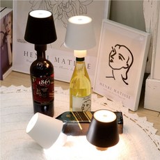 무드등 취침등 보틀램프 LED BottleLamp 방수 블랙 충전 WWDAF9D1, 1개