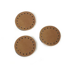 털실나라 초미니 원형 가방바닥 6x6cm 3p 텀블러홀더, 베이지, 3개